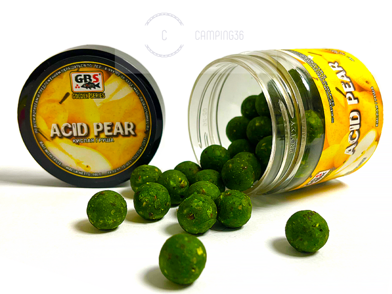 Бойлы GBS насадочные Acid Pear Кислая Груша 15мм Бойлы GBS насадочные Acid Pear Кислая Груша 15мм
