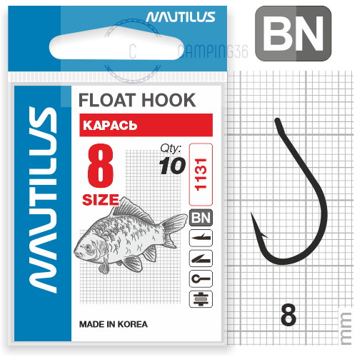 Крючок Nautilus Float Карась 1131BN № 8 Крючок Nautilus Float Карась 1131BN № 8
