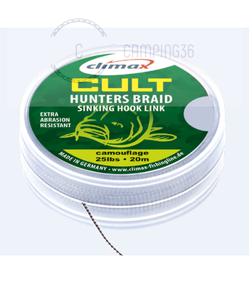 Поводковый материал Climax Cult Hunters Braid 30 lbs 20 m, camo Поводковый материал Climax Cult Hunters Braid 30 lbs 20 m, camo