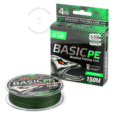 Шнур Select Basic PE 4x 150м 0.04 Light green Шнур Select Basic PE 4x 150м 0.04 Light green