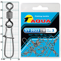 Карабин с вертлюгом AQUA SY-3023 №03 (8шт)