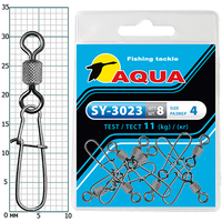 Карабин с вертлюгом AQUA SY-3023 №04 (8шт)