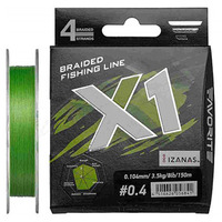 Шнур Favorite X1 PE 4x #0,5 d-0.117мм 4.1кг 150м light green