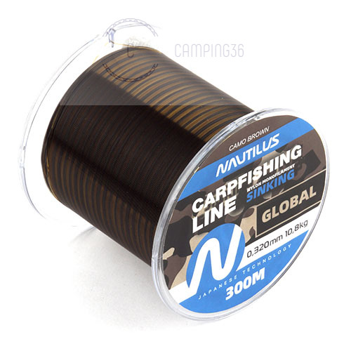 Леска карповая Nautilus Global Camo brown 0,30мм.,9,1кг, 300м. Леска карповая Nautilus Global Camo brown 0,30мм.,9,1кг, 300м.