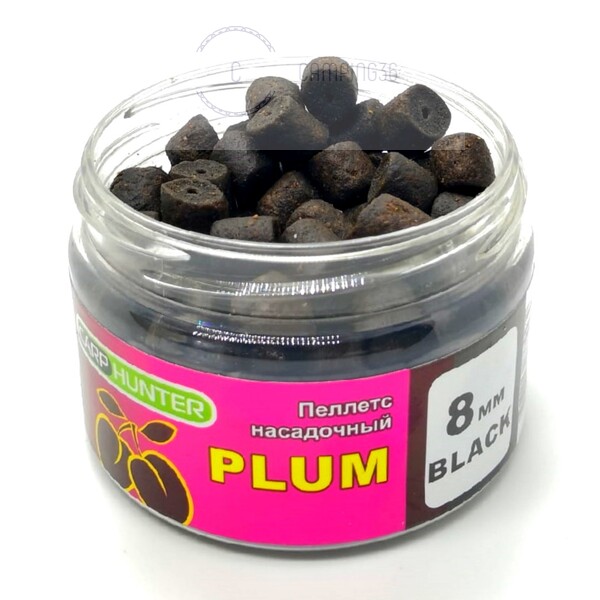 Пеллетс насадочный 8мм Black Halibut Plum (Слива) CarpHunter 100мл Пеллетс насадочный 8мм Black Halibut Plum (Слива) CarpHunter 100мл