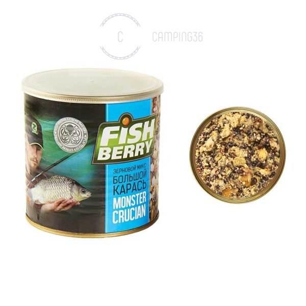 FISHBERRY Зерновой микс Monster Crucian (Большой карась) - 430 мл FISHBERRY Зерновой микс Monster Crucian (Большой карась) - 430 мл