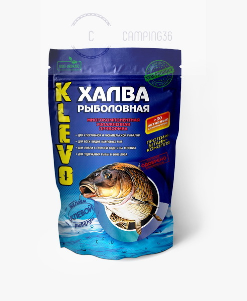 Рыболовная ХАЛВА KLEVO УНИВЕРСАЛЬНАЯ 900гр. Рыболовная ХАЛВА KLEVO УНИВЕРСАЛЬНАЯ 900гр.