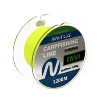 Леска карповая Nautilus Envi Fluoro green 0,309мм.,8,1кг, 1200м.