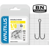 Крючок двойной Nautilus Double Long series Worm 1200 №1/0 (1уп.)