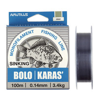 Леска Nautilus Bolo карась 0,28мм.,10,6кг, 100м.gray