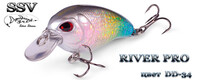 Воблер  "Серебряный ручей" RIVER PRO SSV-RP  DD-34  FL/0.5-1.0m /5.0g/40mm