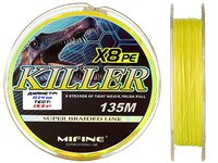 Плетеный шнур Killer, X8pe,0.08мм, 135m.