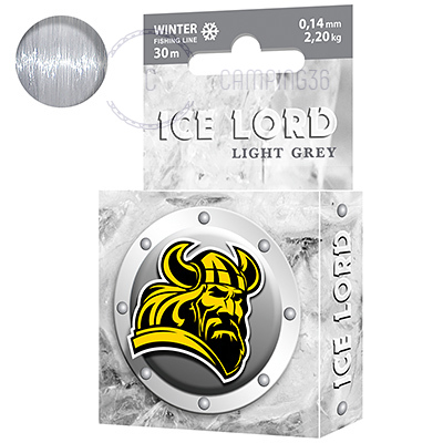 Леска зимняя AQUA Ice Lord Light Grey 0,14mm 30m, цвет - светло-серый, test - 2,20kg Леска зимняя AQUA Ice Lord Light Grey 0,14mm 30m, цвет - светло-серый, test - 2,20kg
