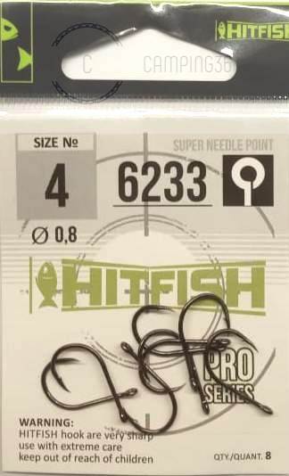 Крючок одинарный HITFISH 6233 Hook № 4 Крючок одинарный HITFISH 6233 Hook № 4