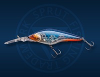 Воблер "Sprut" Hirami 75SP(Suspending/75mm/10,5g/2-3m/CRB)