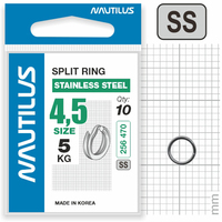 Кольцо Nautilus заводное Split ring 4,5мм тест 5кг