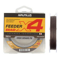 Шнур Nautilus X4 Feeder Braid Dark Brown d-0.08мм 4.5кг 150м