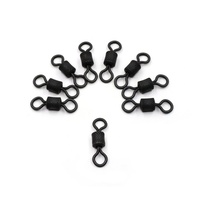 Вертлюг Namazu Pro ROLLING RIBBED SWIVEL, латунь, цв. Carbon, р. 6, test-19 кг (1уп.)