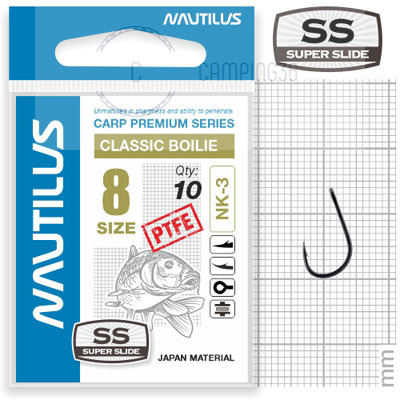 Крючок Nautilus Carp Classic Boilie NK-3PTFE № 8 Крючок Nautilus Carp Classic Boilie NK-3PTFE № 8